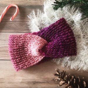 Handknit women’s or girls ear warmers for winter